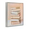 Stupell Industries Book Stack Soft Orange Framed Giclee, design by LSR Design Studio